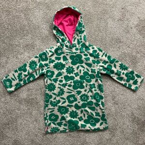Mini Boden Green Floral Cover up with Pink Lining